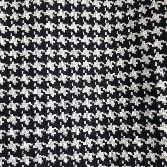 CLEO \ Soft Ponte Knit Pull-On Pencil Skirt Classic Houndstooth Pattern B&W XL - Picture 6 of 11